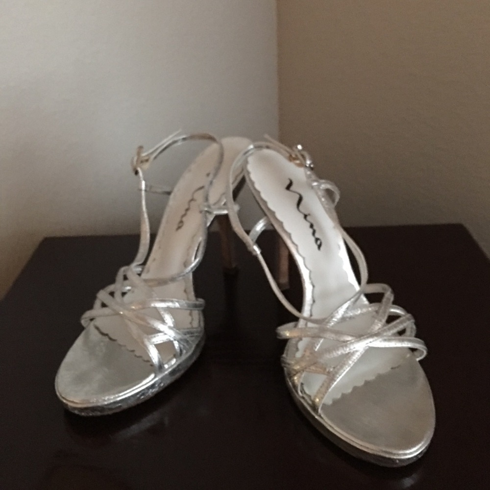 Nina silver shoes.